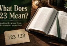 What Does 123 123 Mean In The Bible? Biblical Meaning Explained What Does 123 123 Mean In The Bible beside an open Scripture
