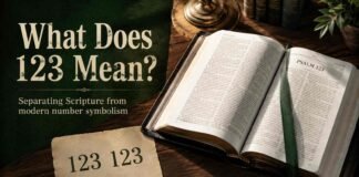 What Does 123 123 Mean In The Bible beside an open Scripture