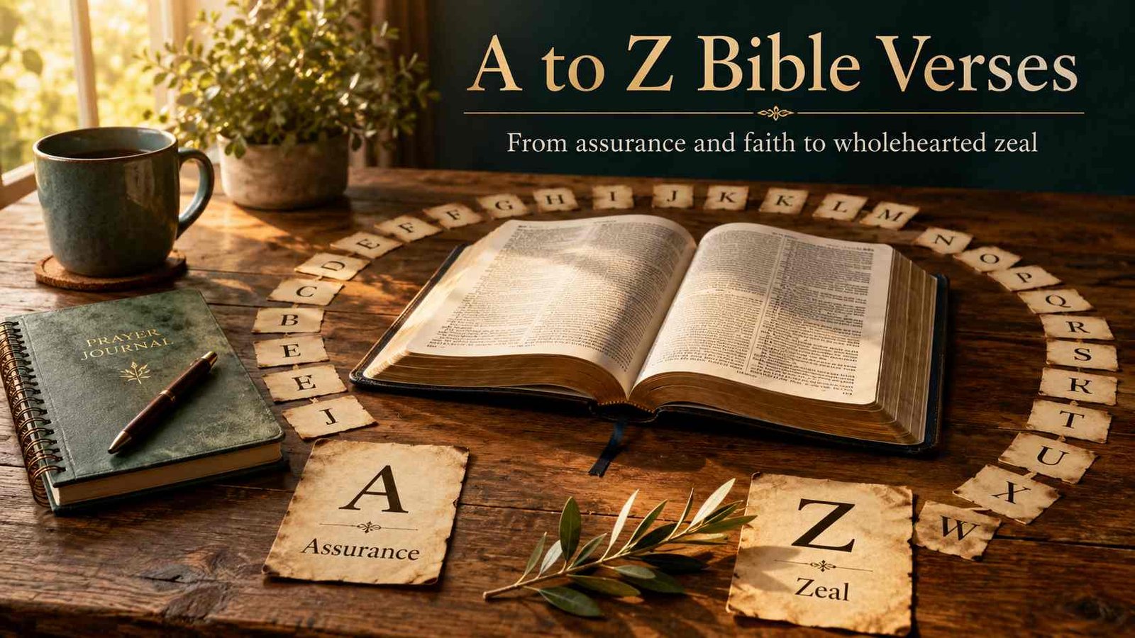 A to Z Bible Verses from assurance and prayer to zeal for God