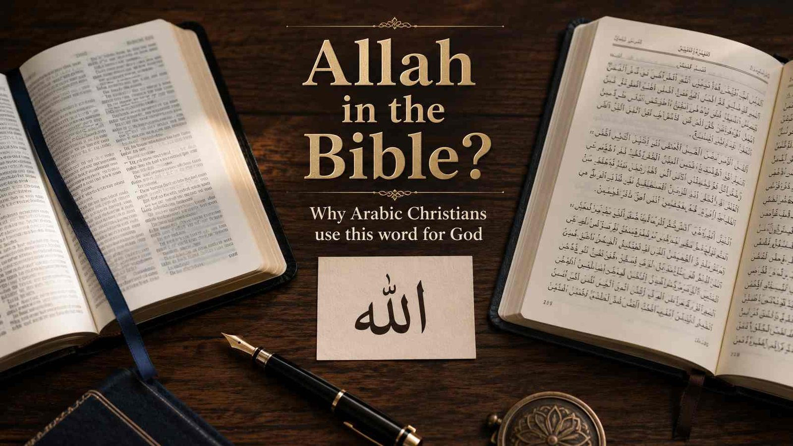 Is Allah mentioned in the Holy Bible shown beside Arabic Bible text