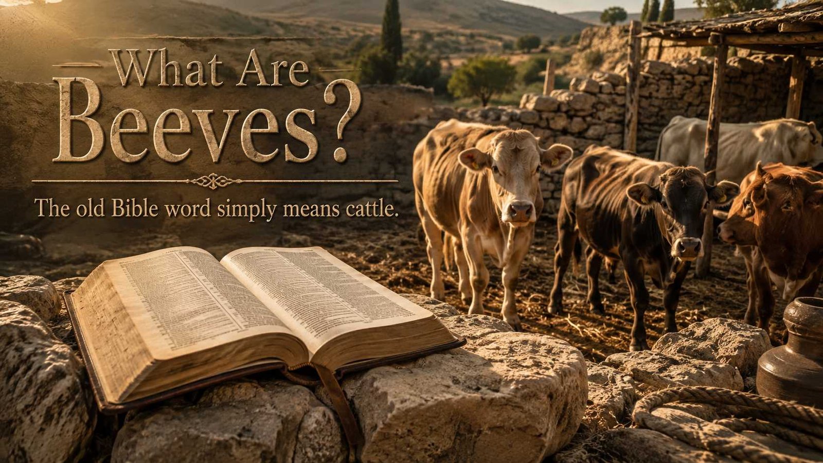 What Are Beeves in the Bible shown as cattle in ancient Israel