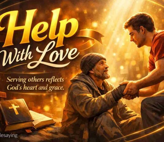 Bible teaching about helping others with kindness and love