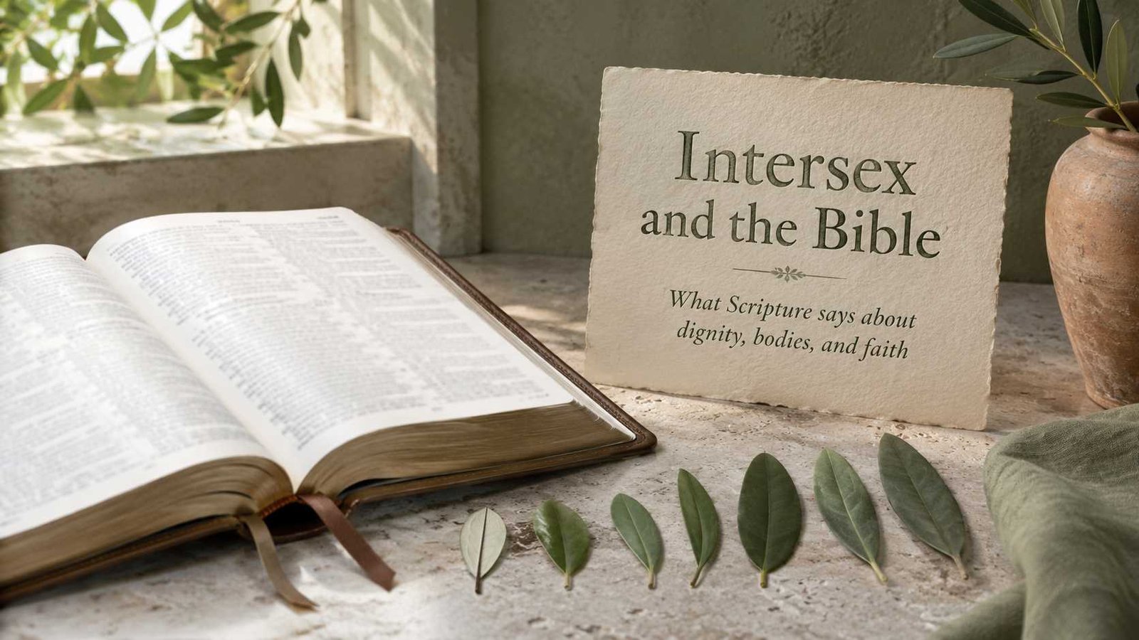 Open Bible illustrating what the Bible says about intersex dignity