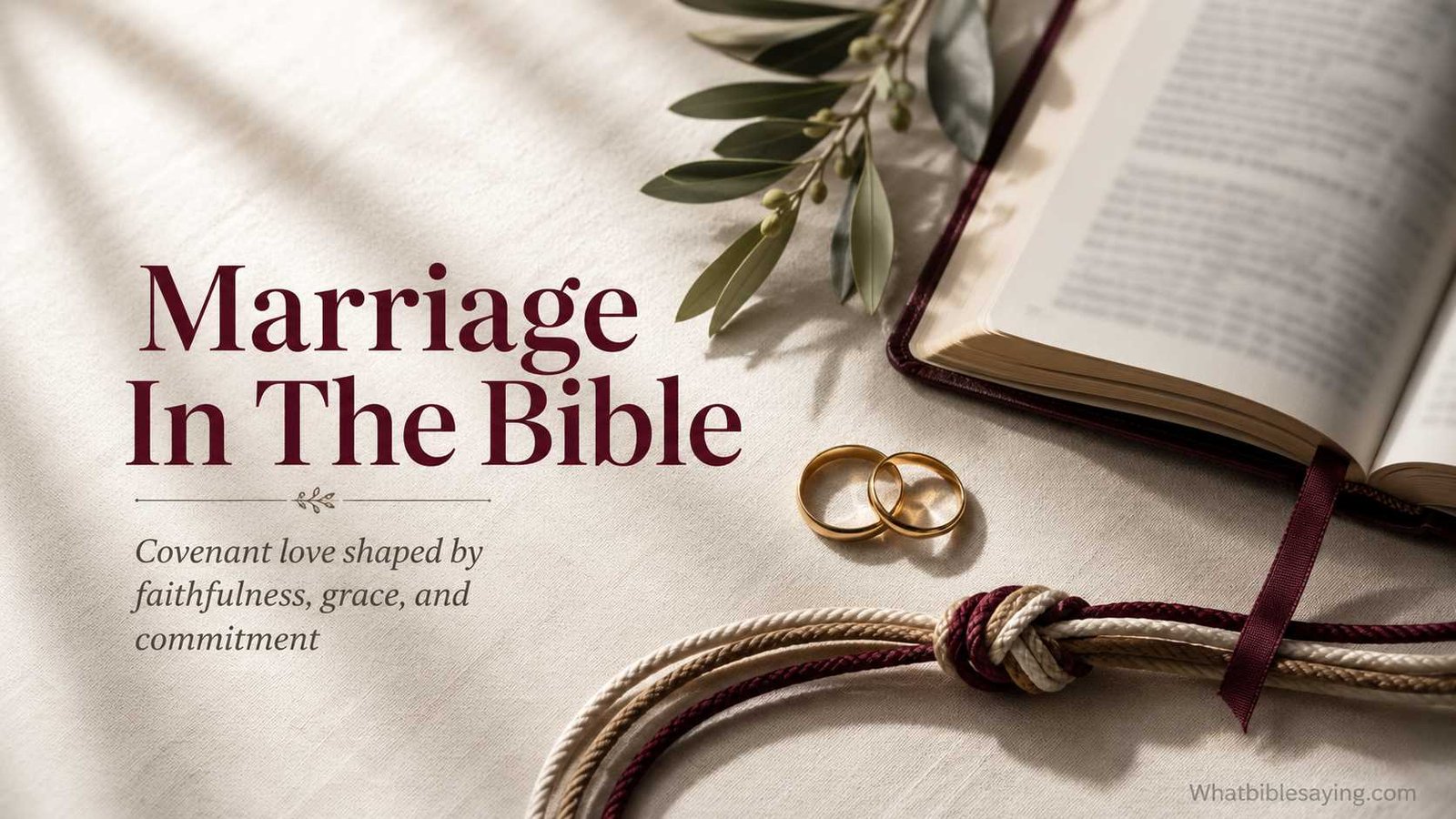 What does the Bible say about marriage and love