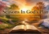 Biblical meaning of seasons with open Bible and changing sky