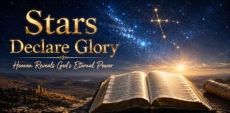 What Does Bible Say About Stars and Their Meaning? Open Bible beneath shining stars showing biblical meaning of stars