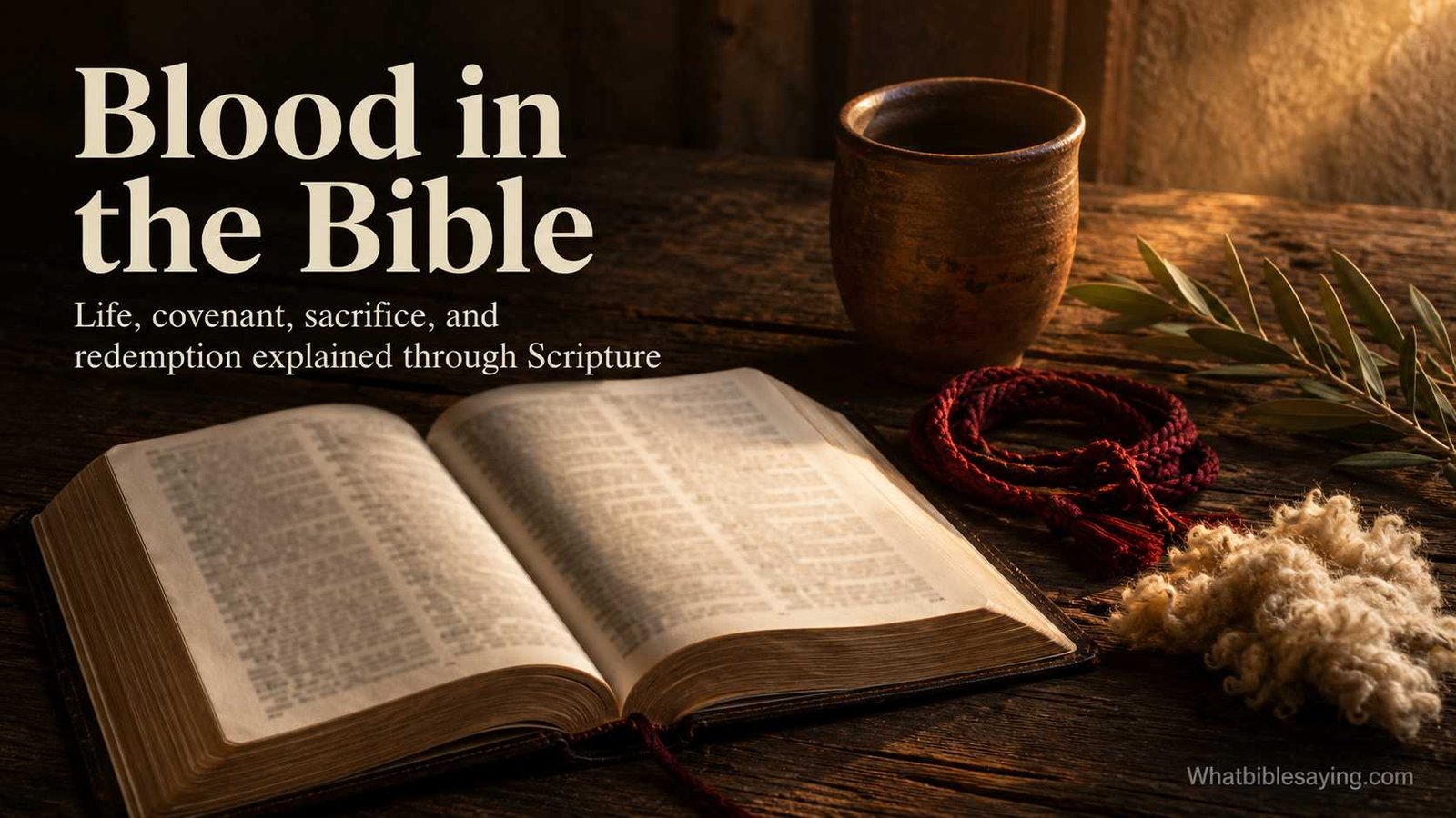 What blood represents in the Bible and Christian faith