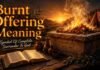 Ancient altar showing burnt offering meaning in the Bible