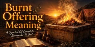 Ancient altar showing burnt offering meaning in the Bible