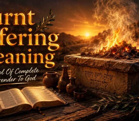 Ancient altar showing burnt offering meaning in the Bible