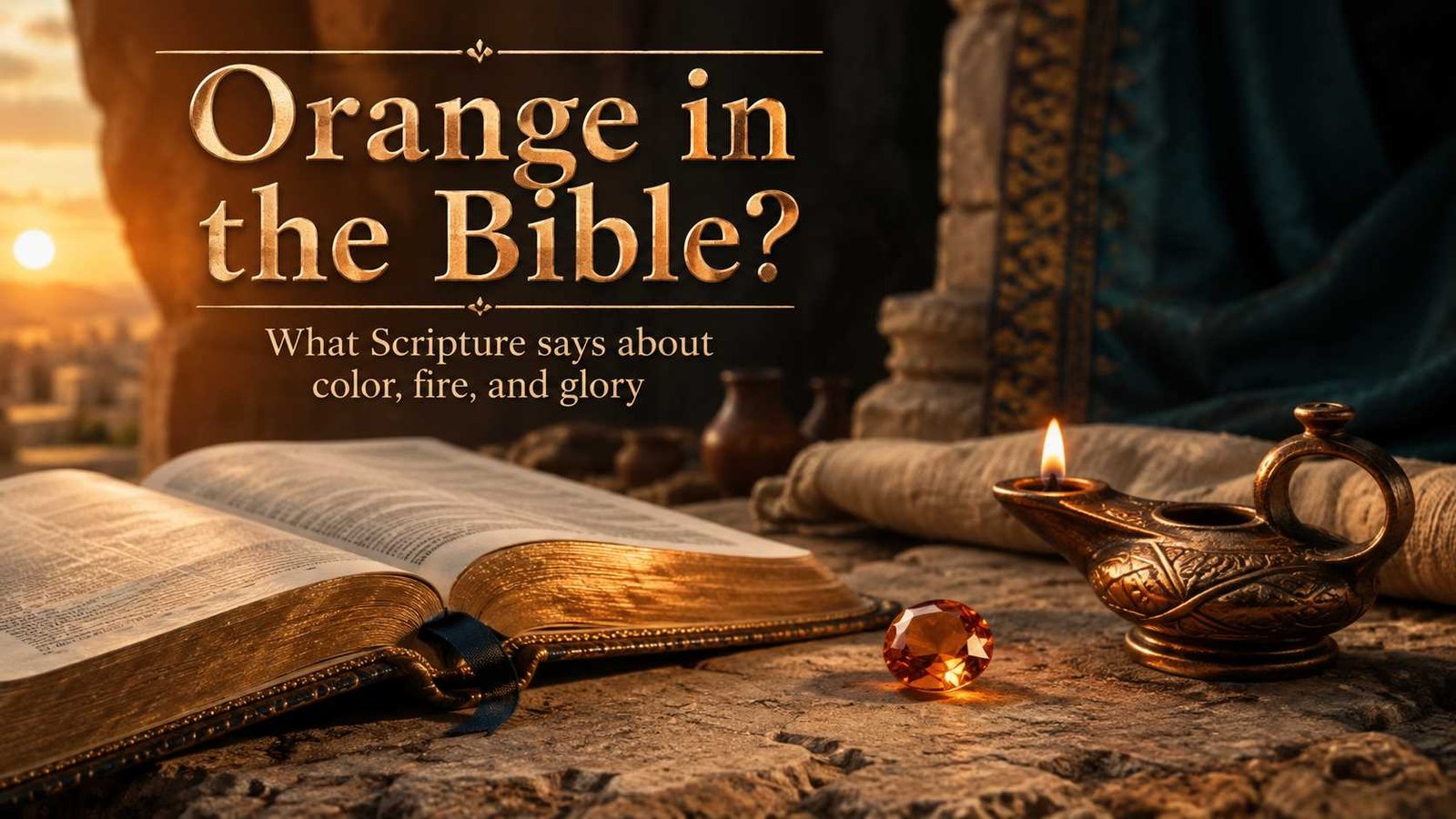 What Does Color Orange Mean in the Bible with warm fire imagery
