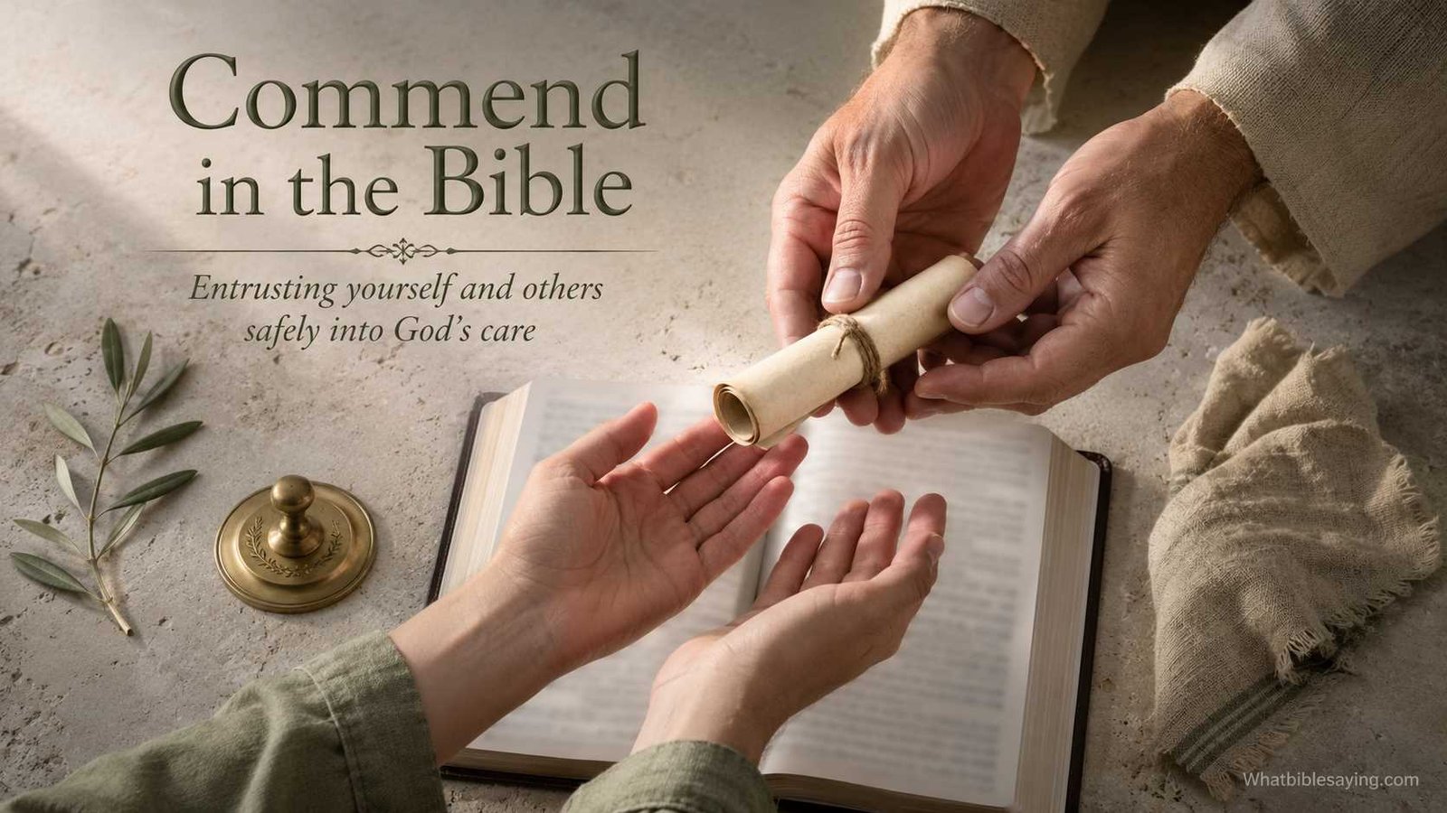 What does commend mean in the Bible explained