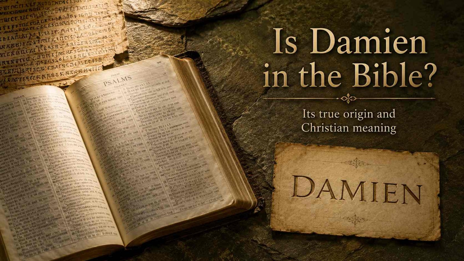Is the Name Damien in the Bible with Greek and Christian meaning