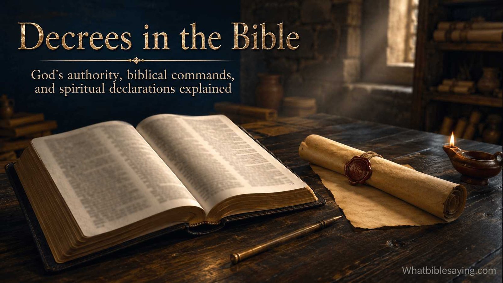 Image Alt Text: What Is a Decree in the Bible explained visually