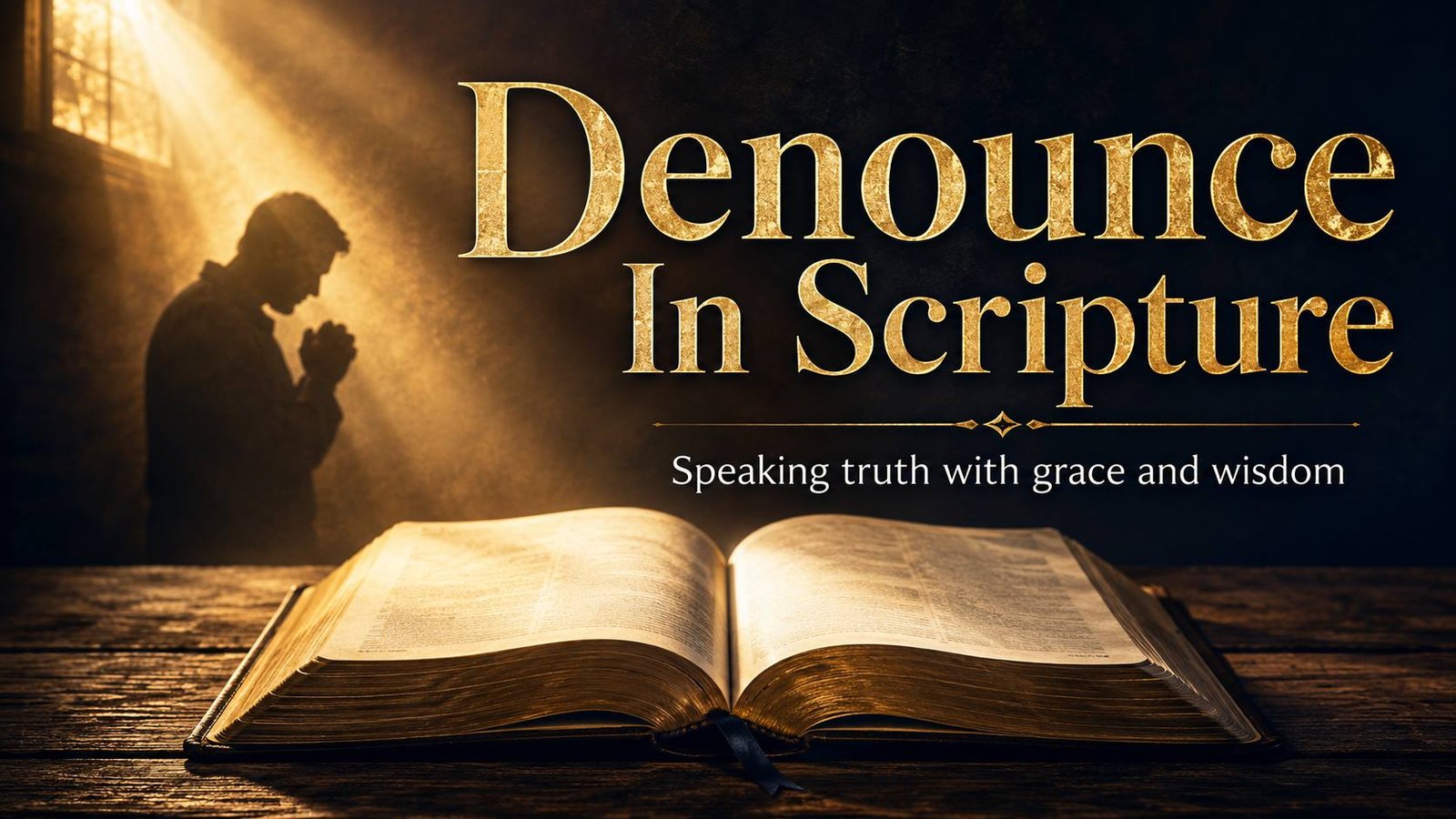 What Does Denounce Mean In The Bible with open Scripture