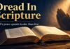 What Does Dread Mean In The Bible beside open Scripture
