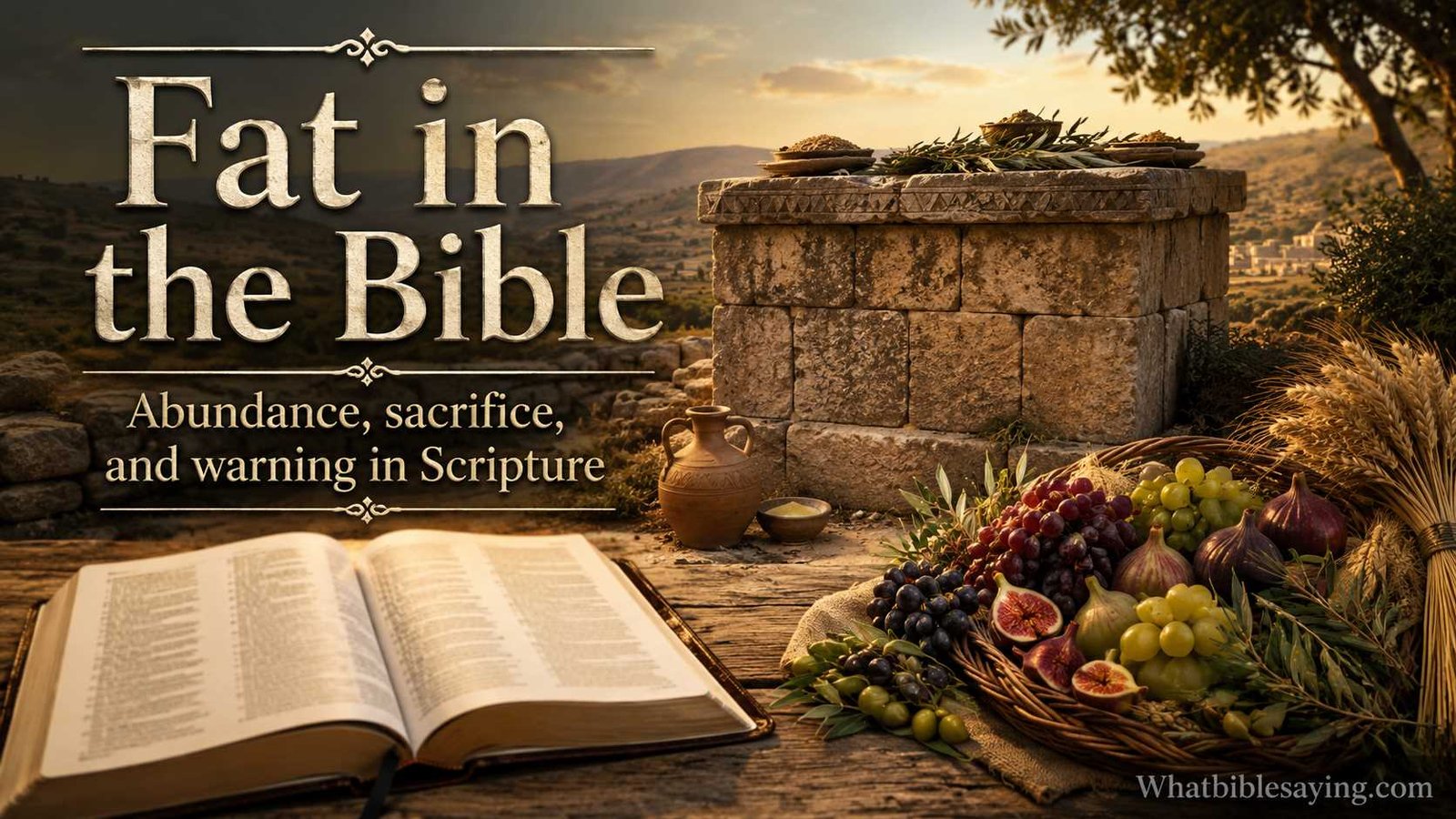 What fat symbolizes in the Bible and sacrifice