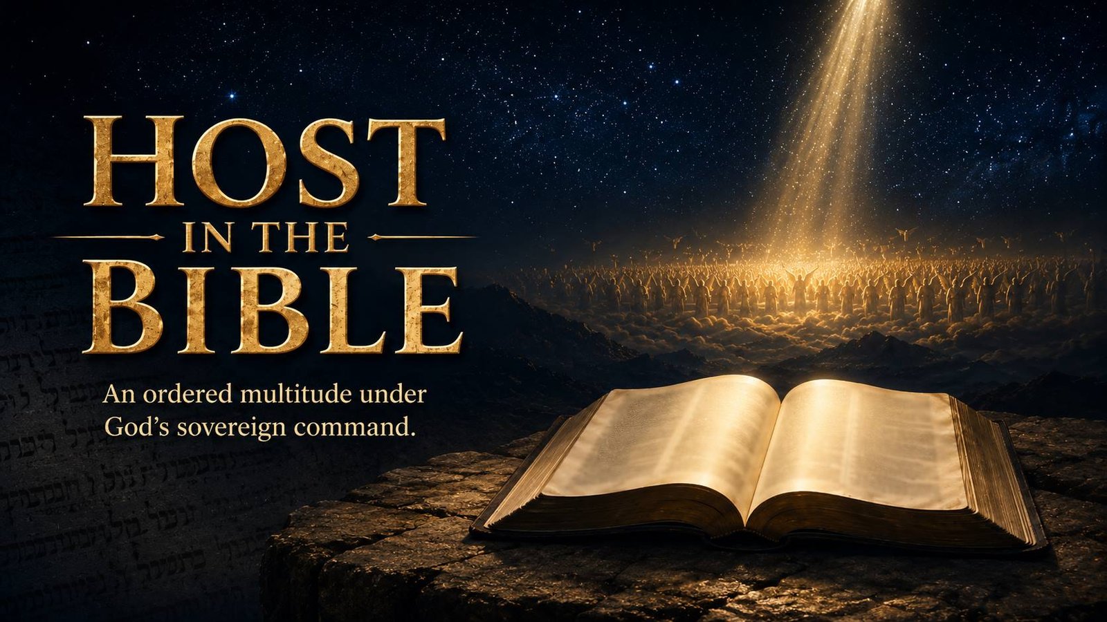 What Does Host Mean in the Bible with angels and an open Bible