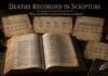 How many people died in the Bible shown through Scripture records