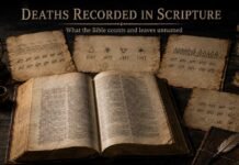 How Many People Died in the Bible? What Scripture Actually Counts How many people died in the Bible shown through Scripture records