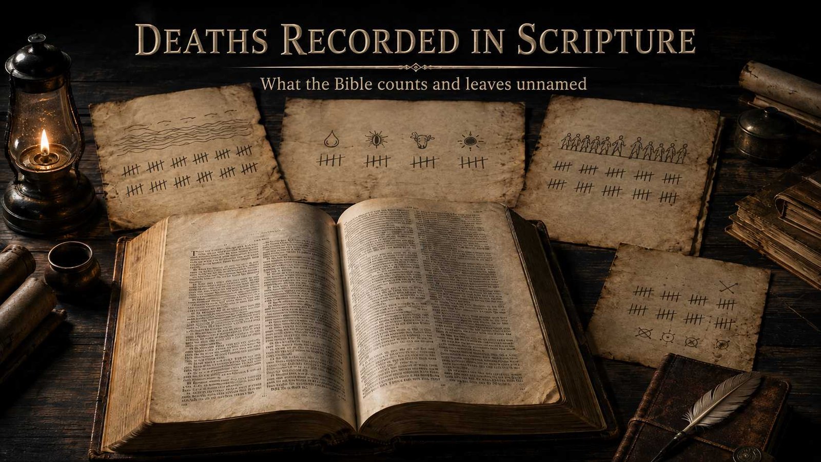 How many people died in the Bible shown through Scripture records