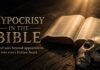 What Does Hypocrisy Mean in the Bible? Jesus’ Warning Explained What Does Hypocrisy Mean in the Bible shown through two masks