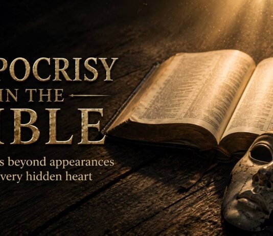 What Does Hypocrisy Mean in the Bible? Jesus’ Warning Explained What Does Hypocrisy Mean in the Bible shown through two masks