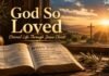 What Does John 3:16 Mean In The Bible? Open Bible showing John 3:16 with warm glowing light of hope