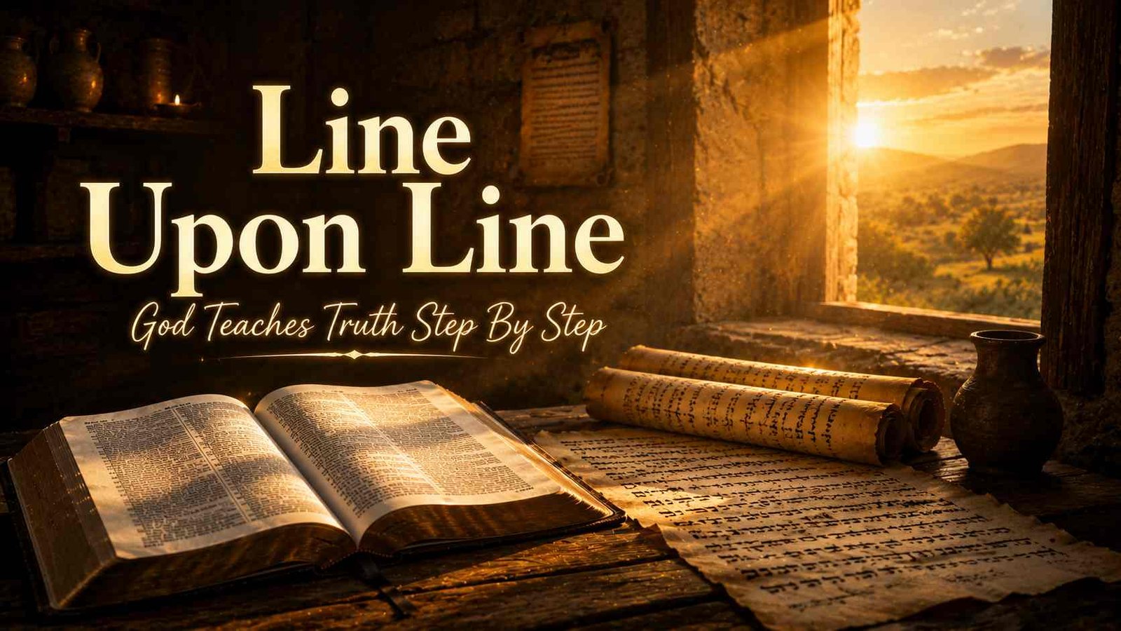 A peaceful Bible study scene reflecting how God teaches His people patiently over time.