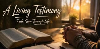 A Bible verse about living testimony and faith