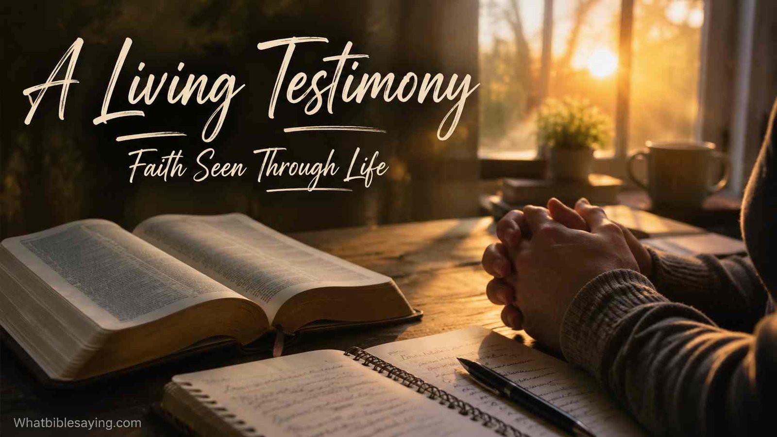 A Bible verse about living testimony and faith