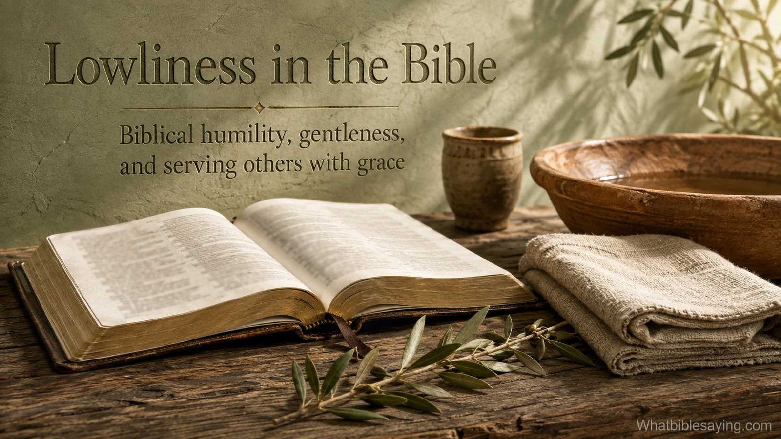 What Does Lowliness Mean in the Bible study scene