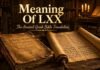 What Does LXX Mean In The Bible? Ancient Septuagint manuscript explaining what LXX means in the Bible