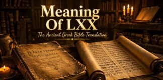 What Does LXX Mean In The Bible? Ancient Septuagint manuscript explaining what LXX means in the Bible