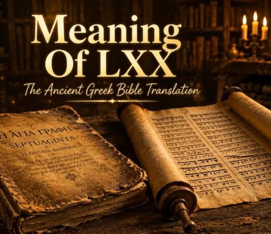 Ancient Septuagint manuscript explaining what LXX means in the Bible