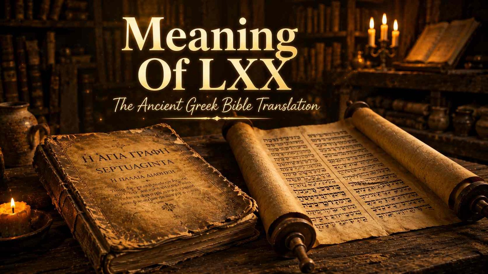 Ancient Septuagint manuscript explaining what LXX means in the Bible