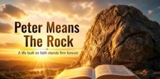 Meaning of Peter’s name in the Bible with symbolic rock imagery