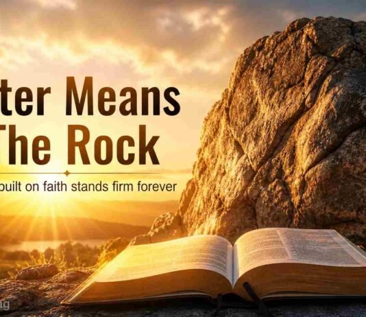 What Does Peter’s Name Mean in the Bible? Full Meaning & Symbolism Meaning of Peter’s name in the Bible with symbolic rock imagery