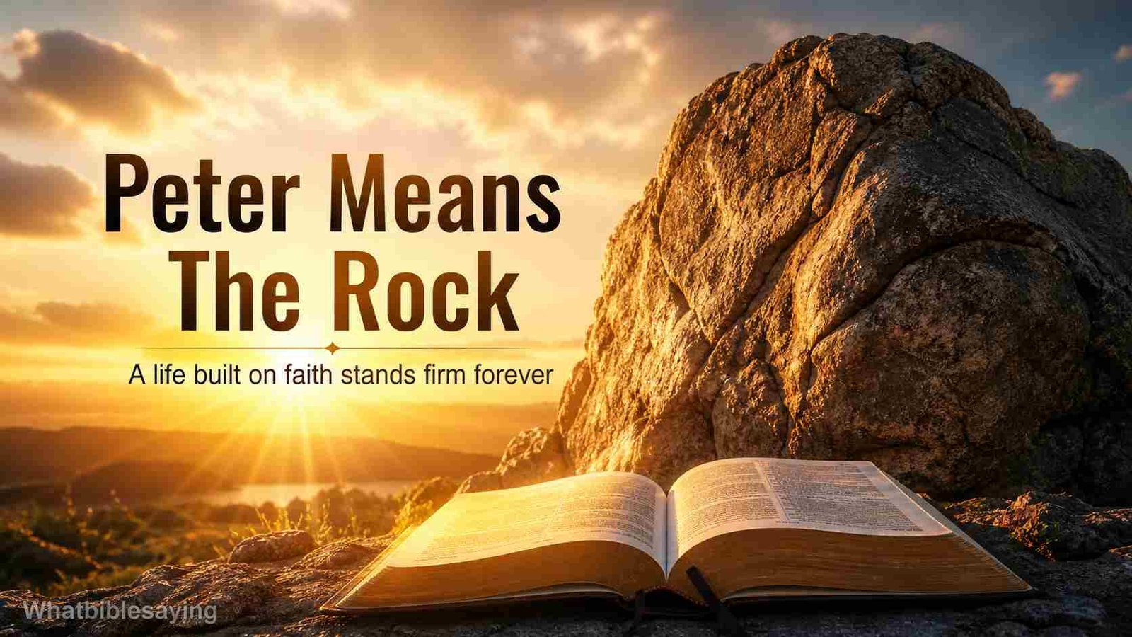 Meaning of Peter’s name in the Bible with symbolic rock imagery