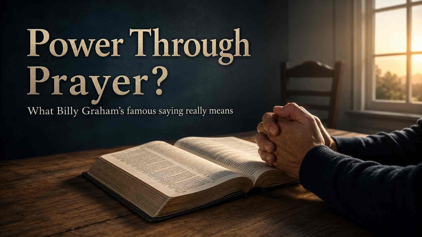 A Prayerless Christian Is a Powerless Christian prayer scene