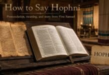 How To Pronounce Hophni In The Bible: Meaning and Bible Story How to pronounce Hophni in the Bible beside a 1 Samuel manuscript