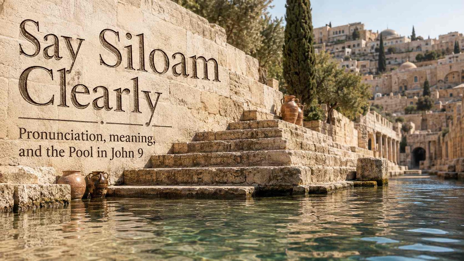 How to pronounce Siloam in the Bible beside the Pool of Siloam