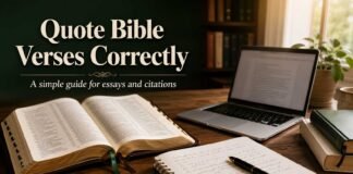 How to quote Bible verses correctly in an essay