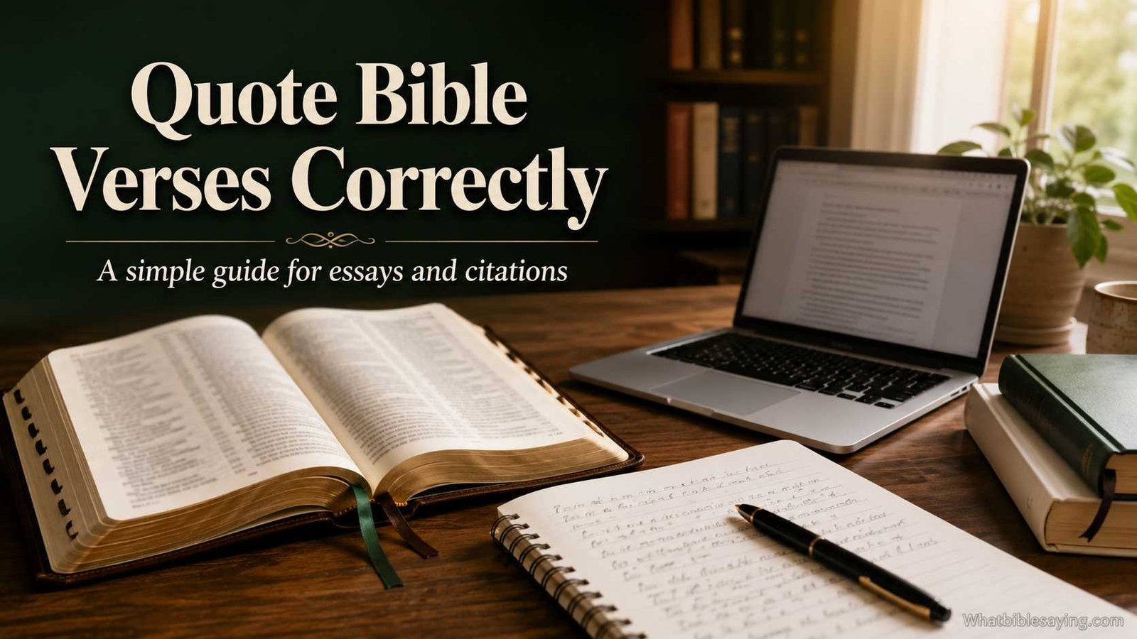 How to quote Bible verses correctly in an essay