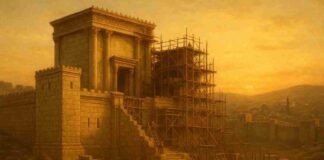 Prophetic view of Jerusalem temple being rebuilt according to Bible