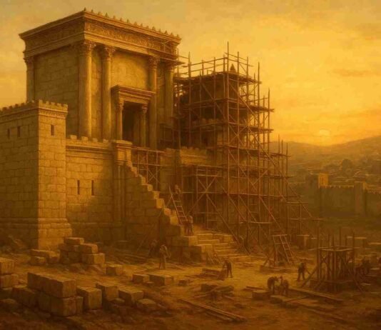 Prophetic view of Jerusalem temple being rebuilt according to Bible