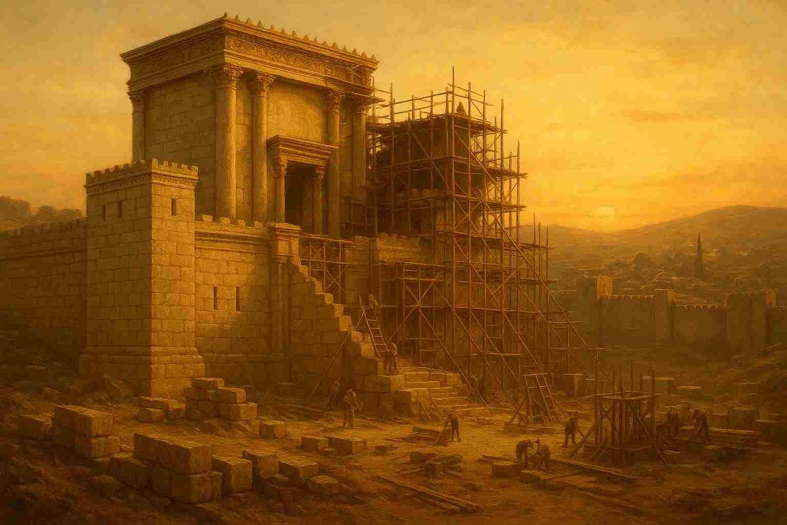 Prophetic view of Jerusalem temple being rebuilt according to Bible