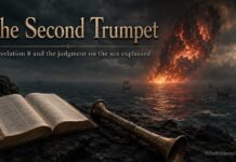 What is the second trumpet in the Bible scene