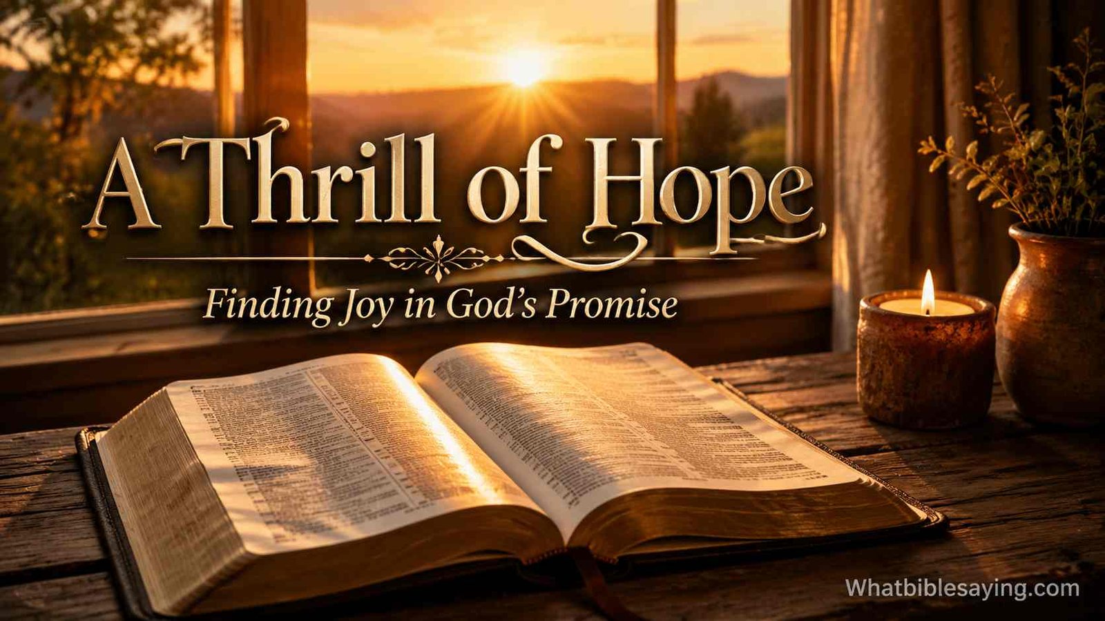 A Thrill Of Hope The Weary World Rejoices Bible Verse