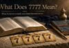 What Does 7777 Mean in the Bible with an open Bible and four sevens